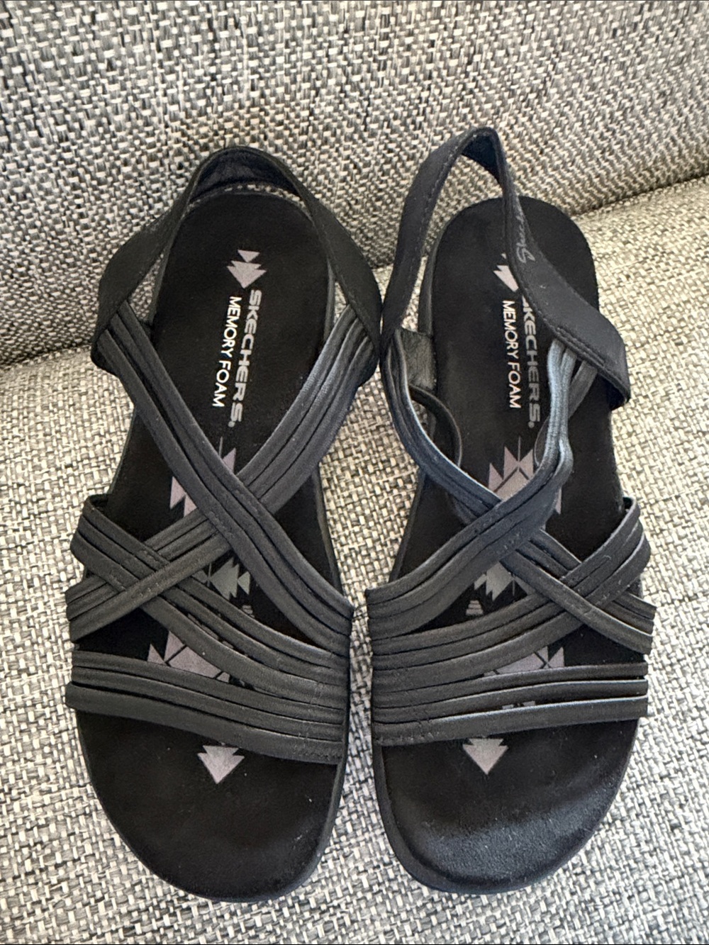 Skechers Reggae Slim Simply Stretch Black
Slingback Sandals - Size 7